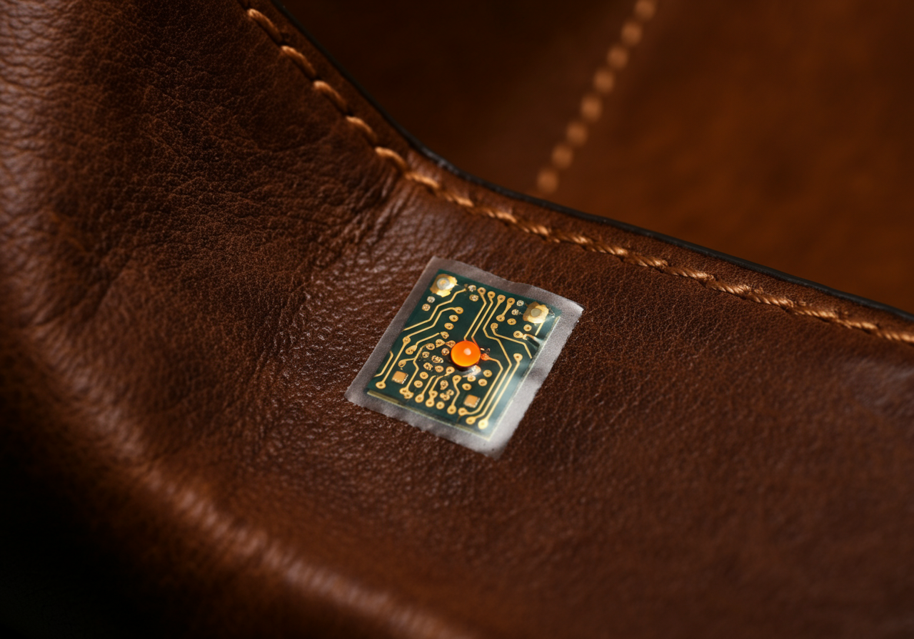 VIGIL Patch inside leather bag