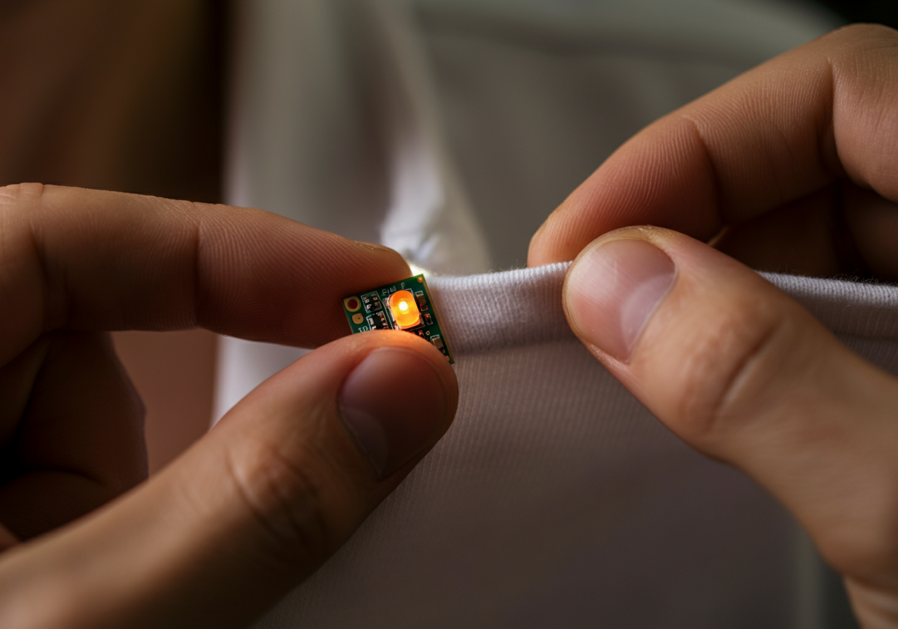 VIGIL Flex applied to t-shirt inner fabric